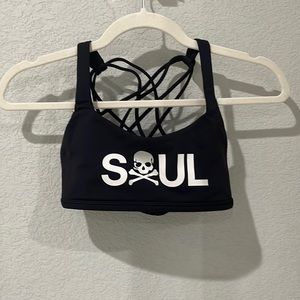 Lululemon x SOULCYCLE Black Free to Be Wild Bra